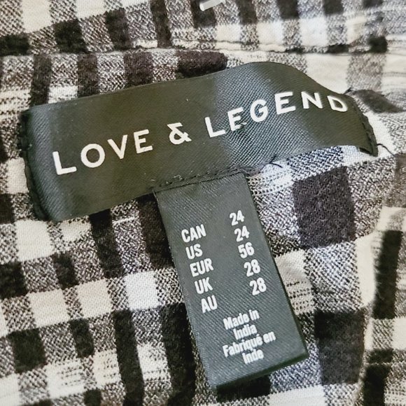 LOVE & LEGEND Gingham Button Down Shirt - Picture 6 of 8